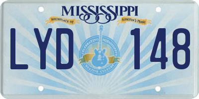 MS license plate LYD148