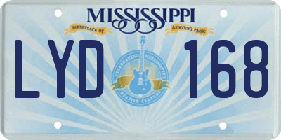 MS license plate LYD168