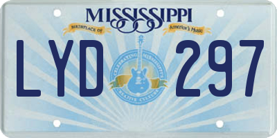 MS license plate LYD297