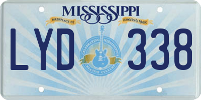 MS license plate LYD338