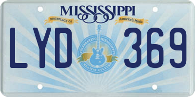 MS license plate LYD369