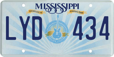 MS license plate LYD434