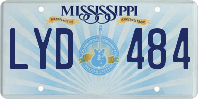MS license plate LYD484
