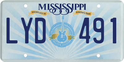 MS license plate LYD491