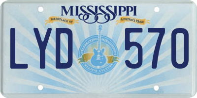 MS license plate LYD570