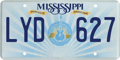 MS license plate LYD627