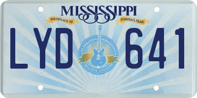 MS license plate LYD641