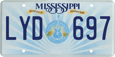 MS license plate LYD697