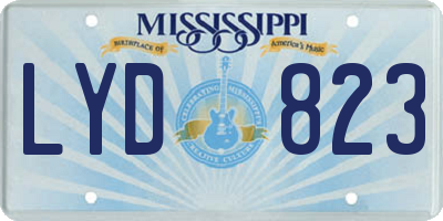 MS license plate LYD823