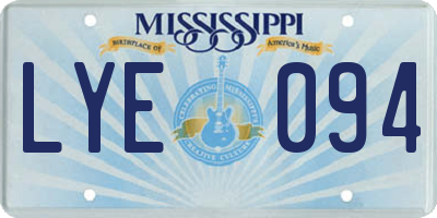 MS license plate LYE094