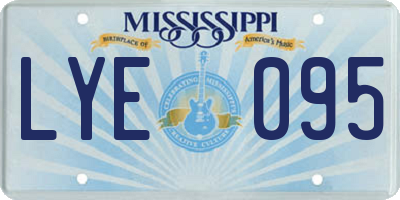 MS license plate LYE095