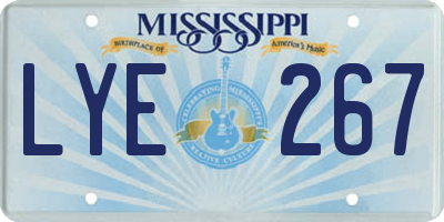MS license plate LYE267