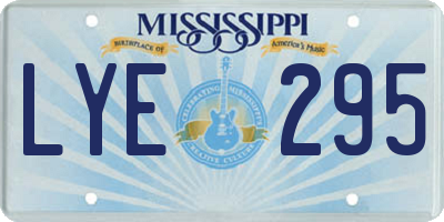 MS license plate LYE295