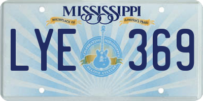 MS license plate LYE369