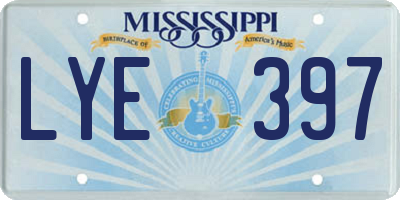 MS license plate LYE397