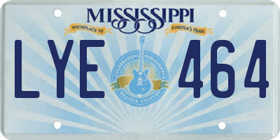 MS license plate LYE464