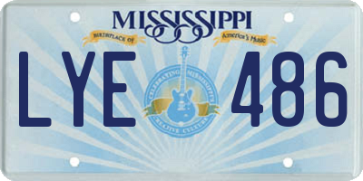 MS license plate LYE486