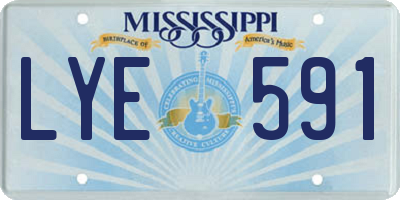 MS license plate LYE591