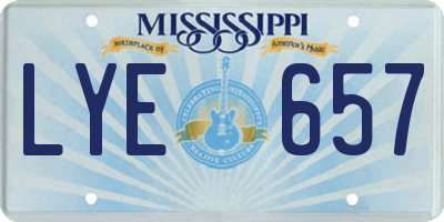 MS license plate LYE657