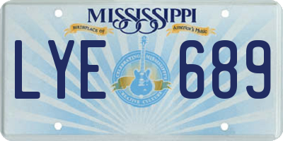 MS license plate LYE689