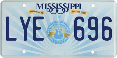 MS license plate LYE696