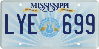 MS license plate LYE699