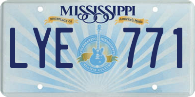 MS license plate LYE771