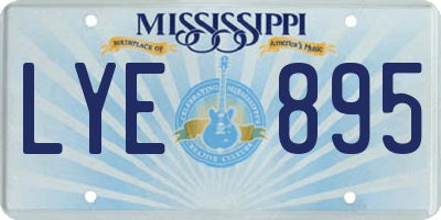 MS license plate LYE895