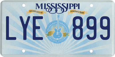 MS license plate LYE899