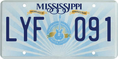 MS license plate LYF091