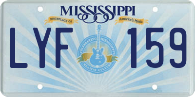 MS license plate LYF159