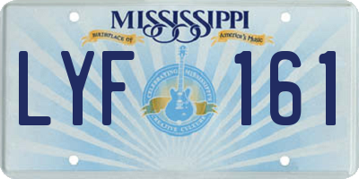 MS license plate LYF161