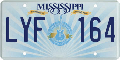 MS license plate LYF164