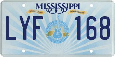 MS license plate LYF168