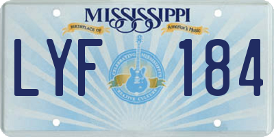 MS license plate LYF184