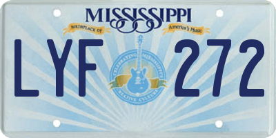 MS license plate LYF272