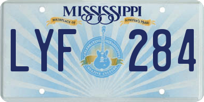 MS license plate LYF284