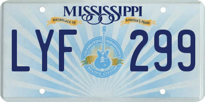 MS license plate LYF299