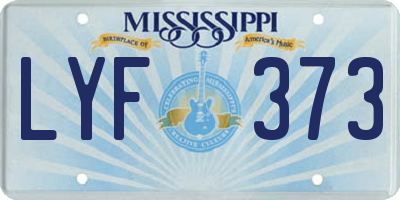 MS license plate LYF373