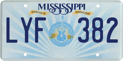 MS license plate LYF382