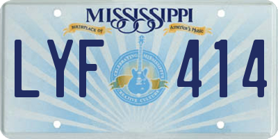 MS license plate LYF414