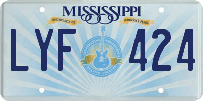 MS license plate LYF424