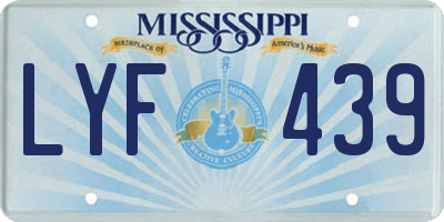 MS license plate LYF439