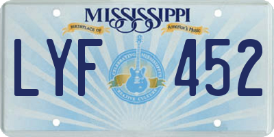MS license plate LYF452
