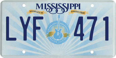 MS license plate LYF471