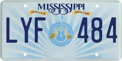 MS license plate LYF484