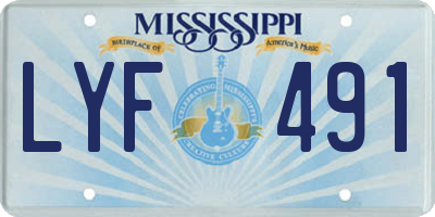 MS license plate LYF491
