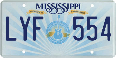 MS license plate LYF554
