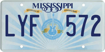 MS license plate LYF572