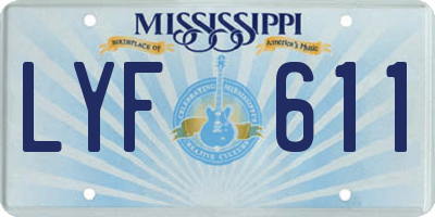 MS license plate LYF611